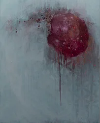 Deep Burgundy Abstract