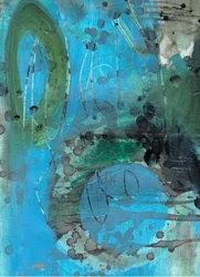 Fluid Blue Green Abstract