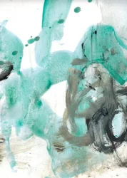 Fluid Teal Strokes