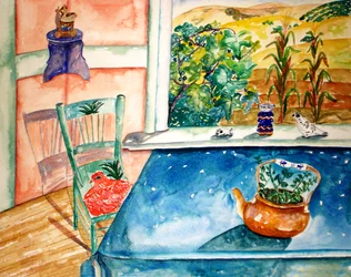 Blue Table