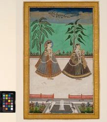 Two Women from the Harem of Tana Shah of Golconda, c.1800