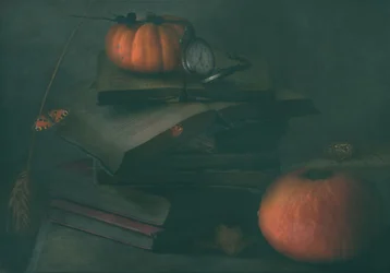 Moody Autumn Books Still Life