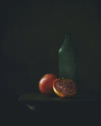 Moody Pomegranate Still Life
