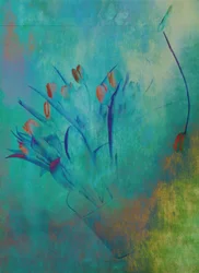 Serene Teal Tulips