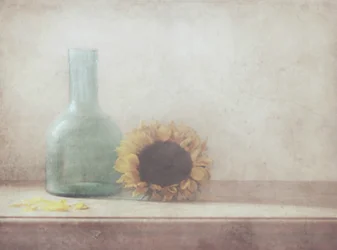 Vintage Sunflower Still Life