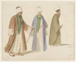 Costume Studies of Three Dervishes in Kaffa