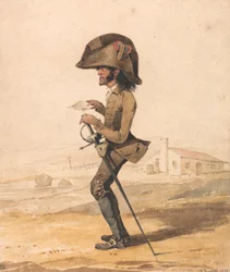 Caricature of a French Military Officer