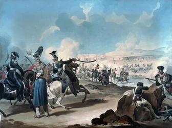 Russian cavalry attacking French infantry at Borodino - Denis Dighton (1792-1827) - ca 1813 - Private Collection