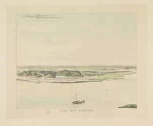 View of the Waal North of Nijmegen (Views Around the City of Nijmegen) (Geldersch Panorama or Round View Drawn from Life at Belvedere in Nijmegen)