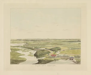 View of the Landscape East of Nijmegen, To the East (title on object), Views Around the City of Nijmegen (series title), Gelderland Panorama or Life View Drawn on Belvedere in Nijmegen (series title)