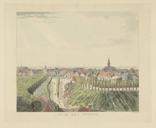Nijmegen, View from the Belvedere Towards the West (Views Around the City of Nijmegen) (Geldersch Panorama or Round View Drawn from Life at Belvedere in Nijmegen)