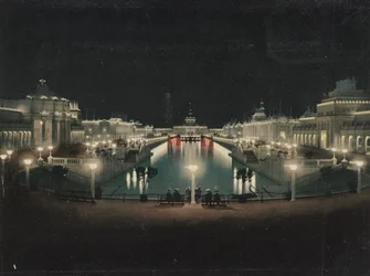 Grand Court illuminated, Trans-Mississippi Exposition