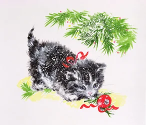 Christmas Kitten