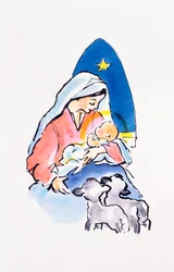 Madonna and Child with Lambs