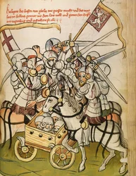 Battle Scene During the Crusades of Catholics Against the Hussites