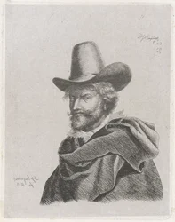 Portrait of Peter Paul Rubens with Cloak and High Hat
