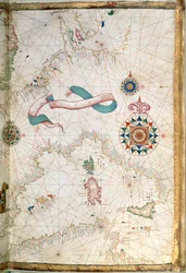 Corsica, Sardinia and Sicily, detail from a world atlas, 1565
