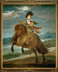 Infante Baltasar Carlos, son of King Felipe IV and Queen Isabella, on horseback