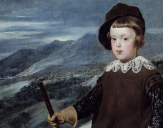 Portrait in Hunting Attire of Prince Baltasar Carlos of Spain (detail)