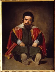Portrait of the jester Sebastián de Morra, court dwarf, seated, circa 1645, H. 1.06 x 0.81 m, Madrid, Museo del Prado