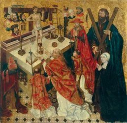 The Mass of Saint Gregory the Great - active 1482-1500 - before 1480 - 168 x 168 - Museu Nacional d