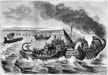 Combat Between Roman and Veneti Vessels, Loire River