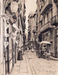 Boira Street Towards Llana Square, Barcelona