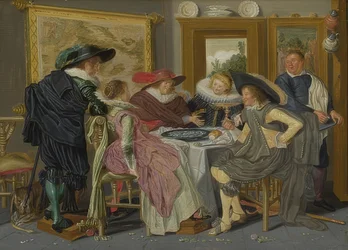 Company at a Table. 1626