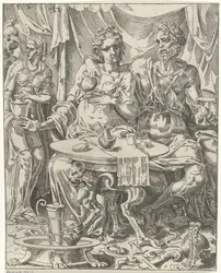 Judith and Holofernes Enjoying a Feast