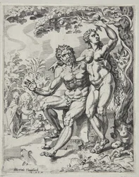 Adam and Eve Taking the Forbidden Fruit