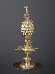 Parcel-gilt trick drinking cup, circa 1630