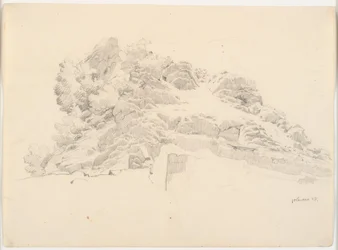 Cliff Scene with a Painter under a Parasol