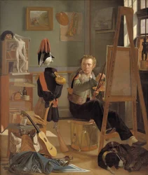 The Battle-Painter Jørgen Sonne in his Studio