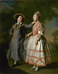 Portrait of Ekaterina Khrushchova and Countess Ekaterina Khovanskaya, 1773