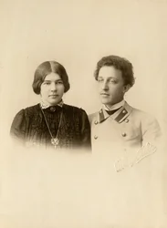 Portrait of the poet Alexander Blok with his wife