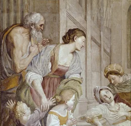 Story of St Cecilia: Death of St. Cecilia (detail)