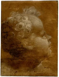 Head of a Child Looking Up, in Profile to Right