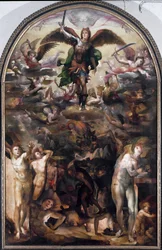 Saint Michael chasing the rebel angels (The fall of the rebel angels)