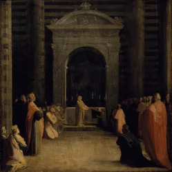 The Offering of the Keys of the City of Siena to the Virgin, on or after 1526