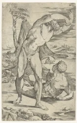 Two Naked Men in a Landscape
