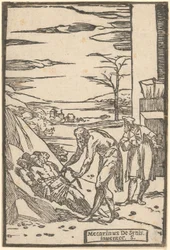 Vulcan binds the captured metals with a chain, Plate 4 of the series "De la Pirotechnia"