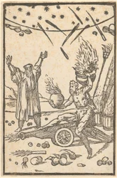 Vulcan Commands a Firework, Plate 10 from the Series "De la Pirotechnia"