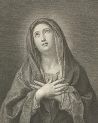 The Virgin looking upwards with hands crossed over her chest, after Reni, 1776.