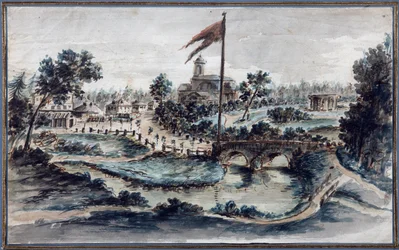 View of the Pavlovsk Park with the Hospital of St Mary Magdalene
