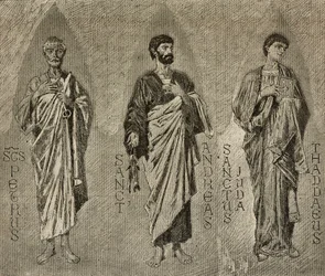 Saints Peter, Andrew and Jude the Apostle, cartoons for mosaic in Amalfi cathedral
