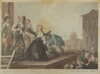 Elisabeth of France, sister of Louis XVI, at the guillotine on 10 May, 1794