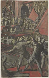 Venetian Soldiers Attacking Constantinople