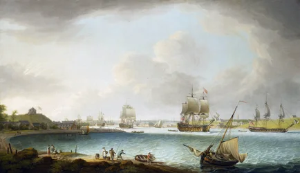 British Royal Navy Warship Squadron in Plymouth, England