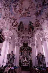 Rococo interior of the church