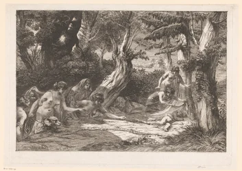 Diana and Her Nymphs Find the Sleeping Cupid in the Forest